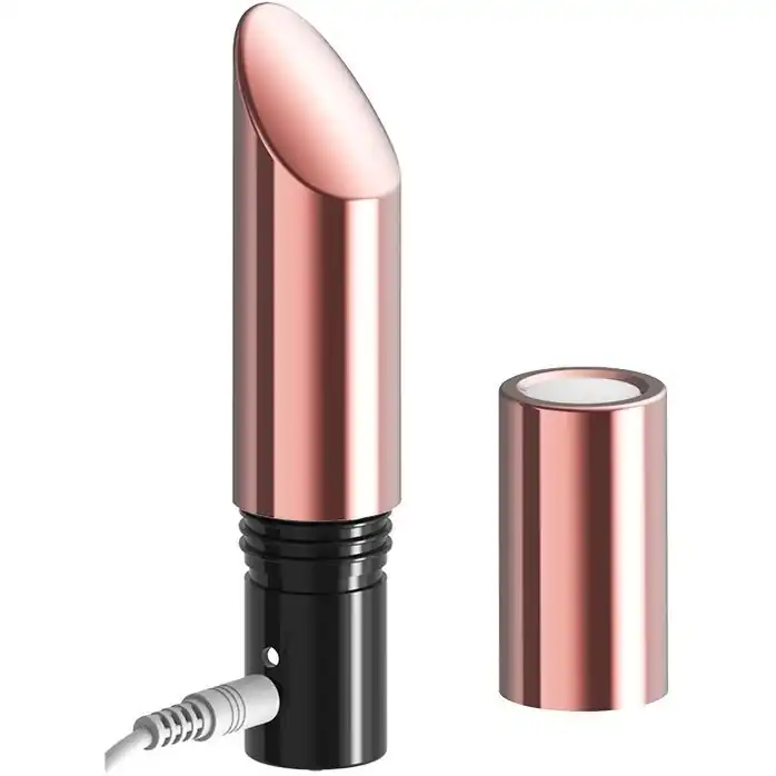 Золотистый мини-вибратор Love Bullet - 8,4 см. Фотография 2.