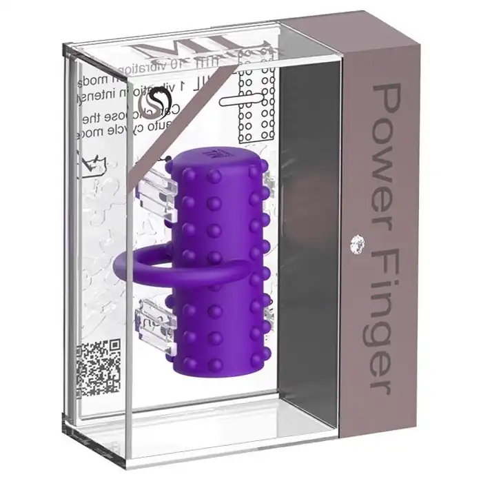 Фиолетовая вибропулька на палец Power Finger. Фотография 4.