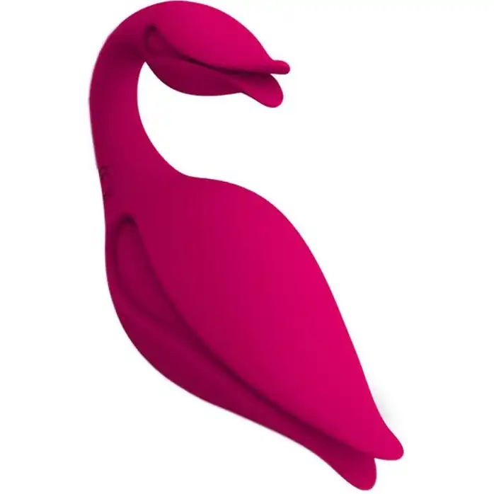 Малиновый вибратор-бутон Swan - 11 см