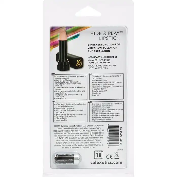 Компактный вибратор-помада Hide Play Lipstick. Фотография 11.