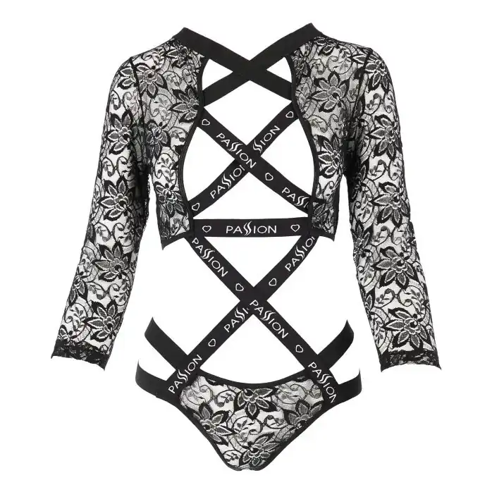 Оригинальное кружевное боди Leticia с открытым лифом - Devil Collection. Фотография 3.