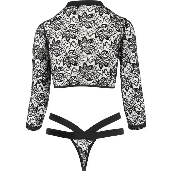 Оригинальное кружевное боди Leticia с открытым лифом - Devil Collection. Фотография 4.