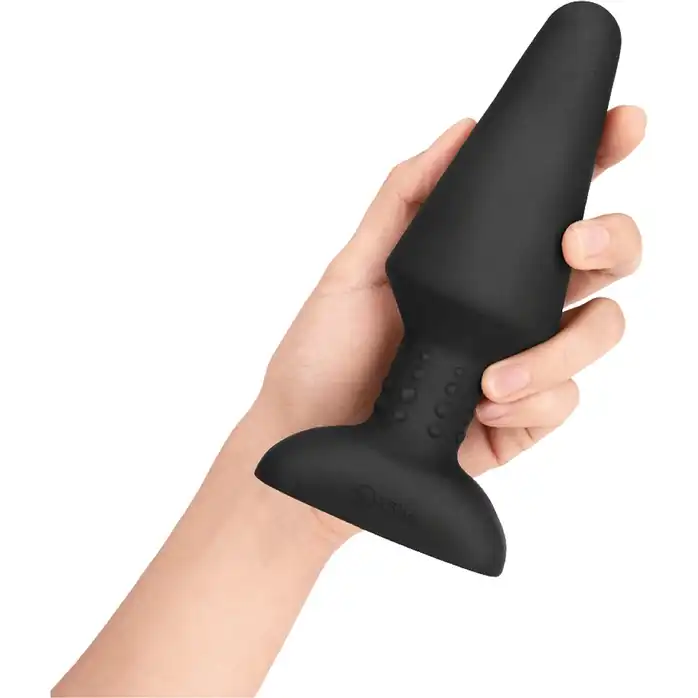 Большая чёрная вибропробка Rimming Plug XL - 16 см. Фотография 4.