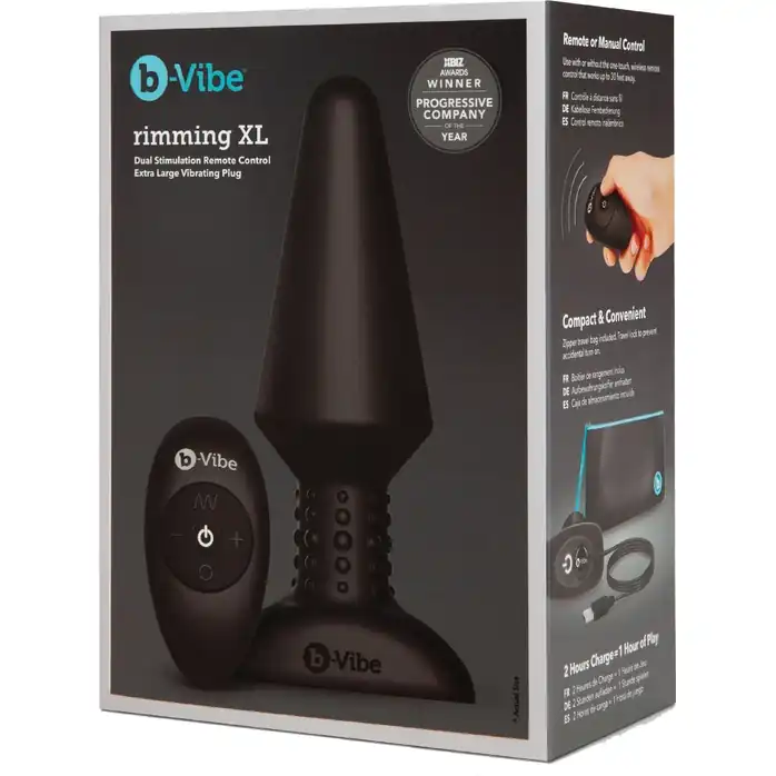 Большая чёрная вибропробка Rimming Plug XL - 16 см. Фотография 5.