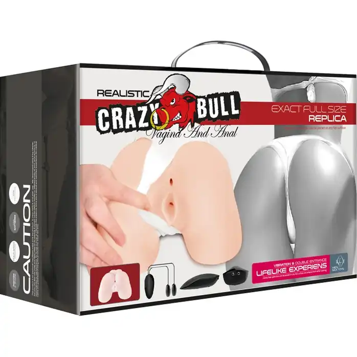 Пышная попка с двумя входами и вибрацией - Crazy Bull. Фотография 7.