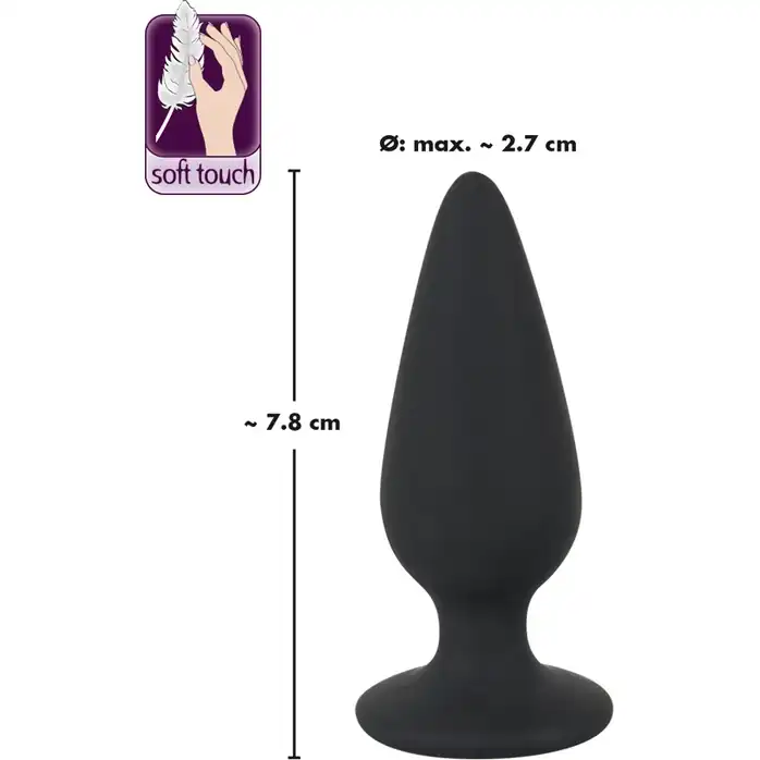 Черная анальная втулка Heavy Plug Small - 7,8 см - You2Toys. Фотография 5.