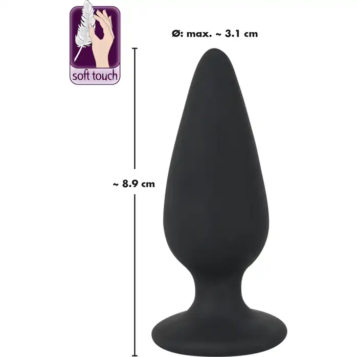 Черная анальная втулка Heavy Plug Medium - 8,9 см - You2Toys. Фотография 5.