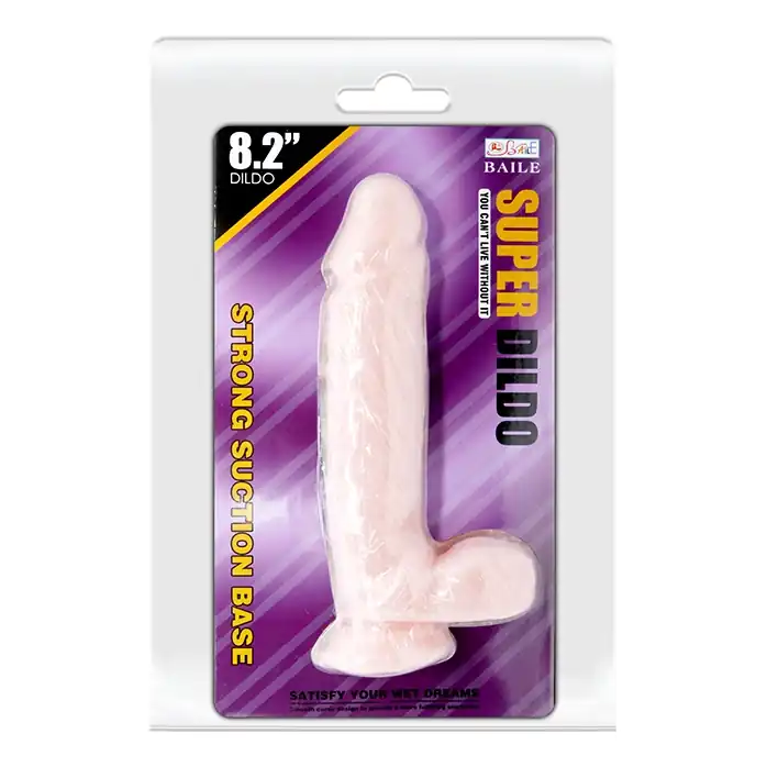 Телесный фаллоимитатор с присоской Super Dildo - 21 см. Фотография 5.
