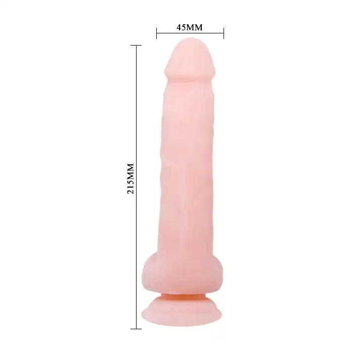 Телесный фаллоимитатор на присоске Super Dildo - 21,5 см. Фотография 4.