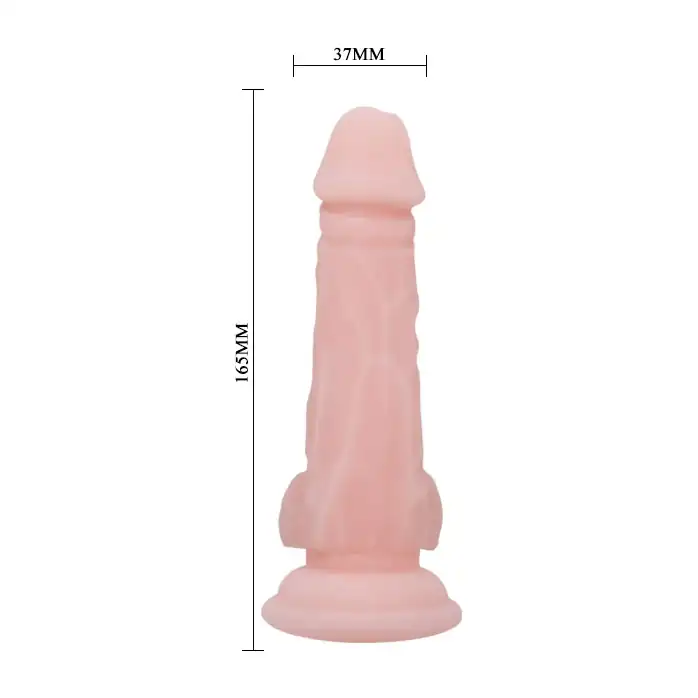 Телесный фаллоимитатор на присоске Super Dildo - 16,5 см. Фотография 4.