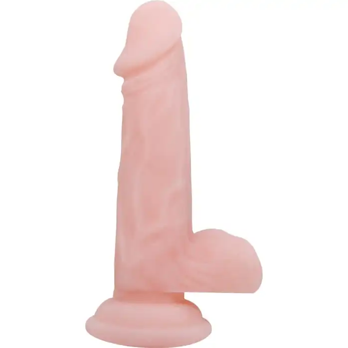 Телесный фаллоимитатор на присоске Super Dildo - 16,5 см