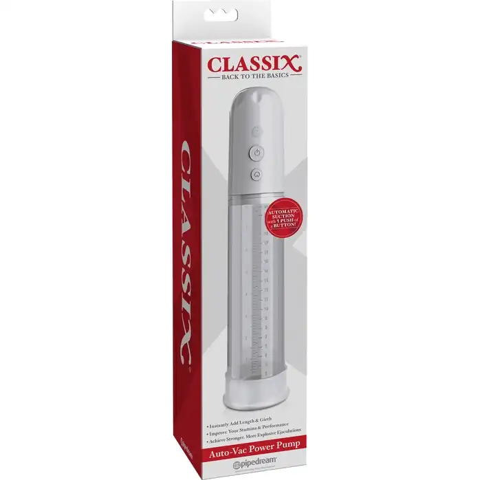 Белая автоматическая вакуумная помпа Auto-Vac Power Pump - Classix. Фотография 6.