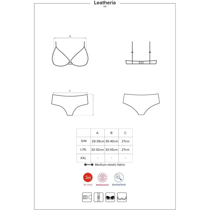 Пикантный комплект белья Leatheria - Sexy. Фотография 5.