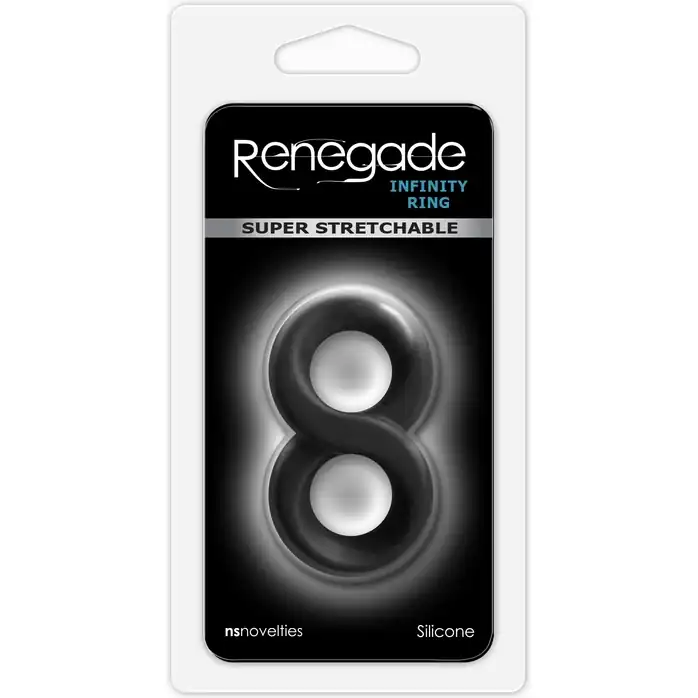 Черное эрекционное кольцо-восьмерка Infinity Ring - Renegade. Фотография 2.