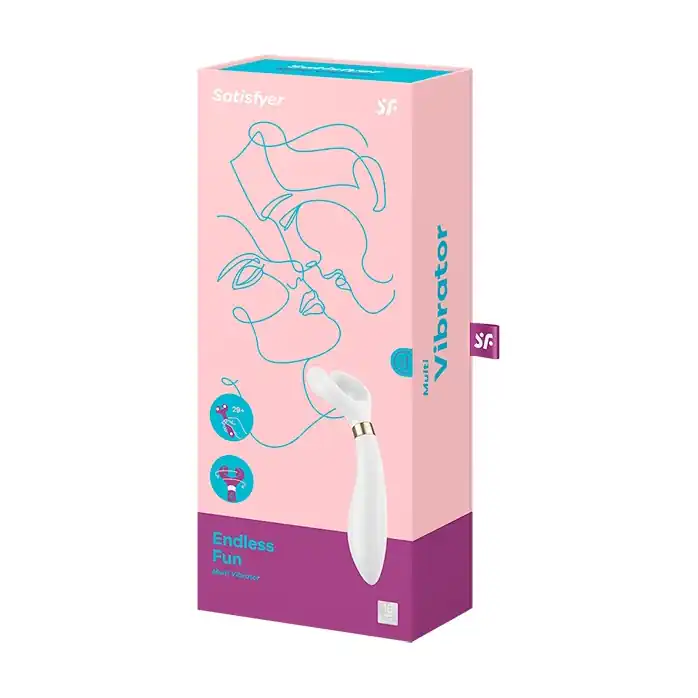 Белый вибромассажер для пар Satisfyer Endless Fun. Фотография 9.