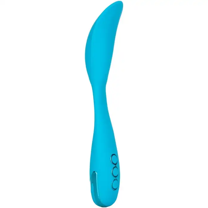 Голубой гнущийся вибратор Palm Springs Pleaser с функцией Power Boost - 15,25 см - California Dreaming