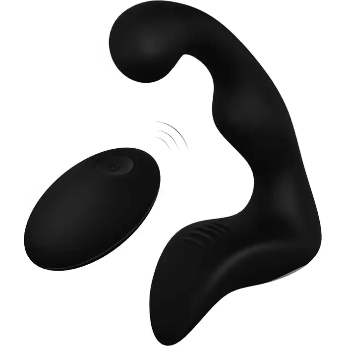Черный вибромассажер простаты REMOTE BOOTY PLEASER - Essentials
