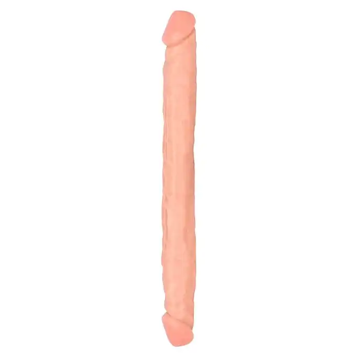 Телесный двусторонний фаллоимитатор SO REAL REALISTIC 18INCH DOUBLE DONG - 46 см - So real