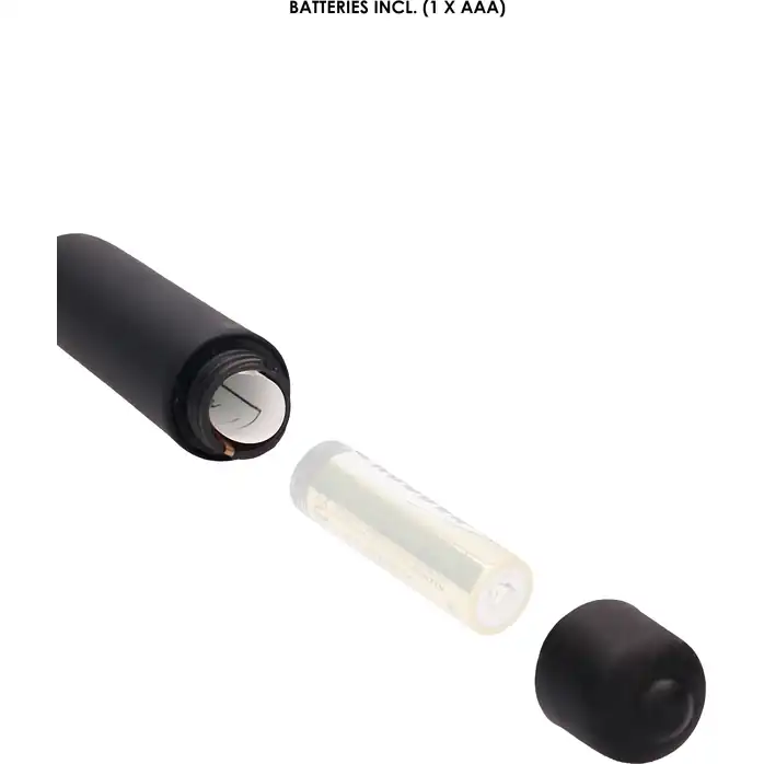Черный стимулятор уретры с вибрацией Silicone Vibrating Bullet Plug With Beaded Tip - Ouch!. Фотография 5.