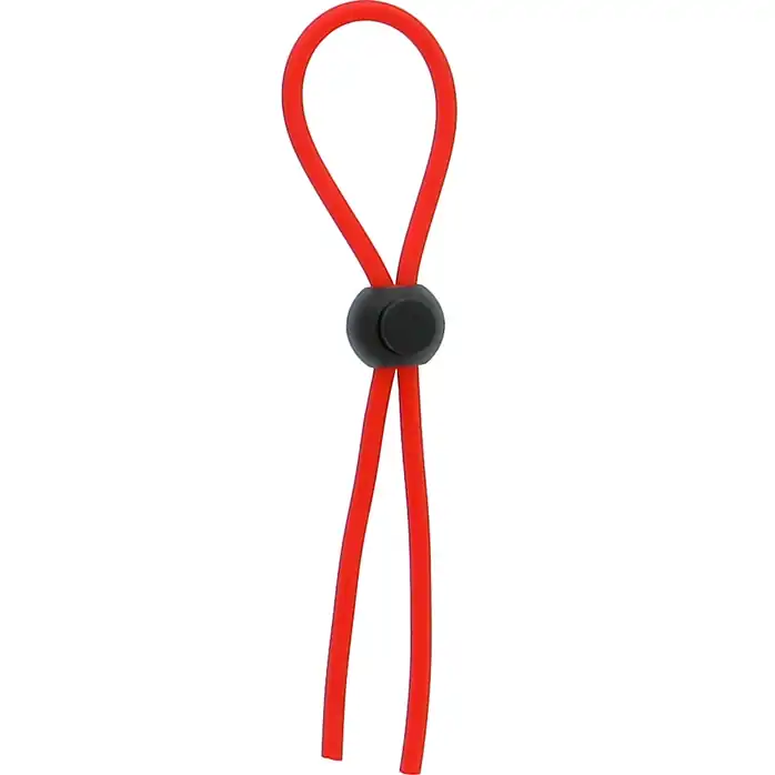 Красное эрекционное лассо с одной бусиной-утяжкой Stretchy Thin Lasso - All Time Favorites