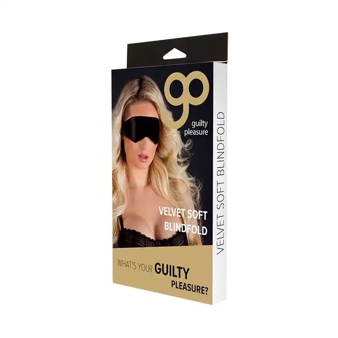 Черная маска без прорезей BLINDFOLD - Guilty Pleasure. Фотография 2.
