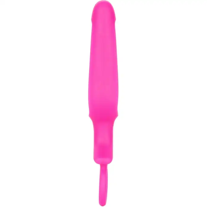 Розовая силиконовая пробка с прорезью Silicone Groove Probe - 10,25 см - Booty Call. Фотография 3.