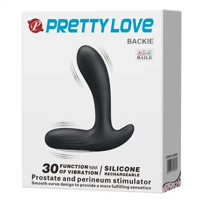 Черный вибростимулятор простаты Backie - Pretty Love. Фотография 5.
