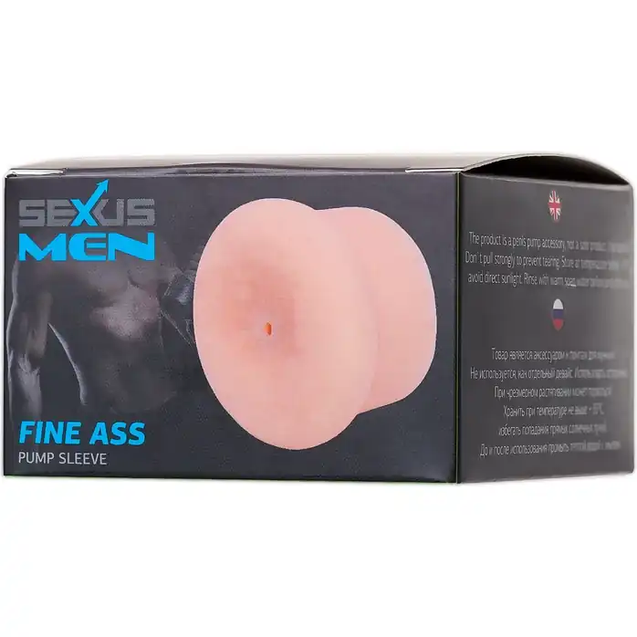 Телесная насадка-анус на помпу FINE ASS - Sexus Men. Фотография 8.