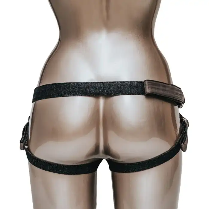 Джинсовые трусики для страпона Strap Bound Invisible Demin 3. Фотография 2.