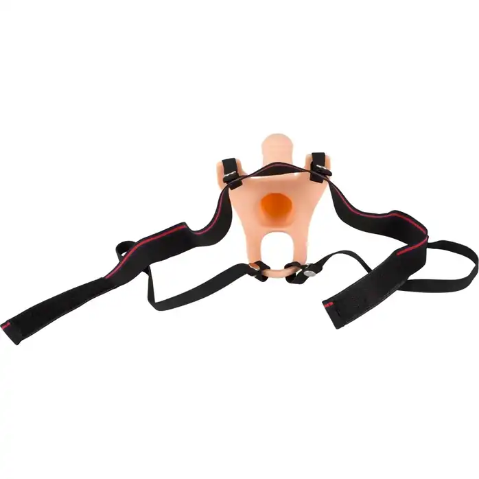 Силиконовый полый страпон на ремнях Silicone Strap-on - 16 см - You2Toys. Фотография 2.