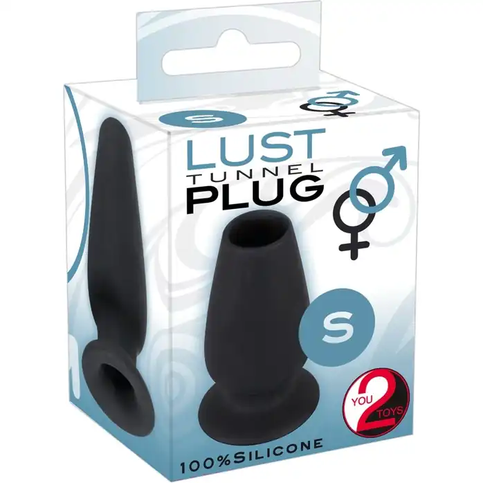 Черная анальная пробка с тоннелем Lust Tunnel Plug S - 7,5 см - You2Toys. Фотография 6.