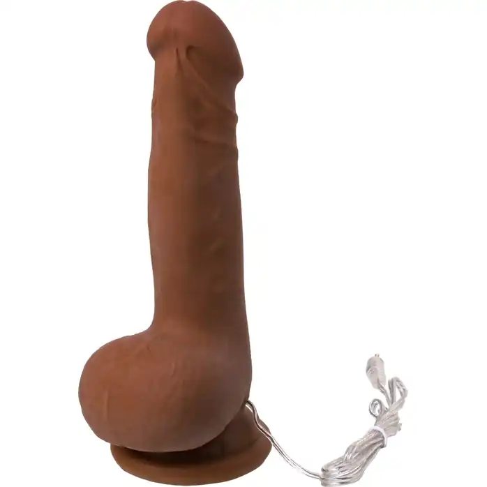 Коричневый вибратор-реалистик Mr.Lopez - 19 см - RealStick Elite Mulatto. Фотография 4.