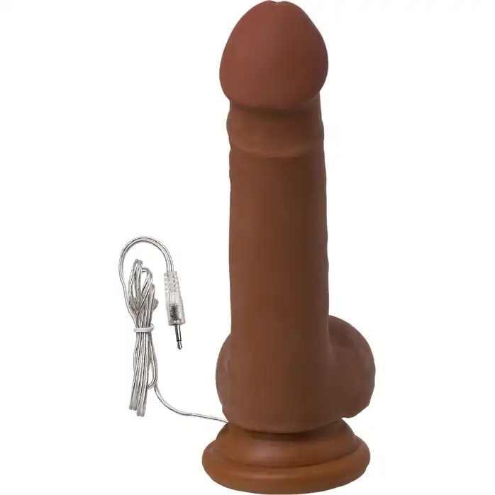 Коричневый вибратор-реалистик Mr.Lopez - 19 см - RealStick Elite Mulatto. Фотография 6.