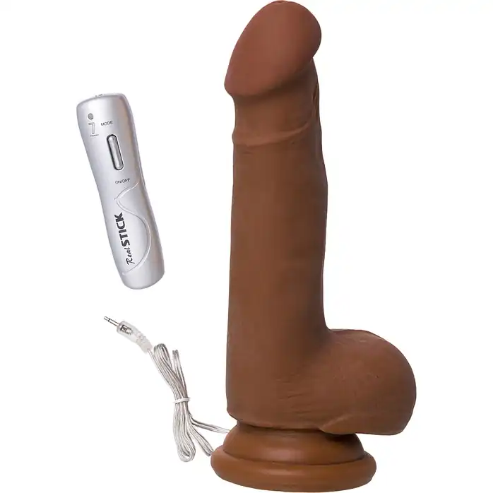 Коричневый вибратор-реалистик Mr.Lopez - 19 см - RealStick Elite Mulatto