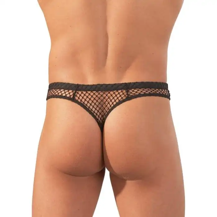 Трусы-стринги из крупной сетки - Svenjoyment underwear. Фотография 2.