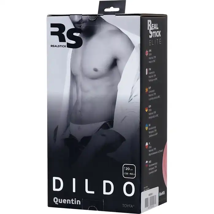 Телесный фаллоимитатор-реалистик Quentin - 21 см - RealStick Elite. Фотография 8.