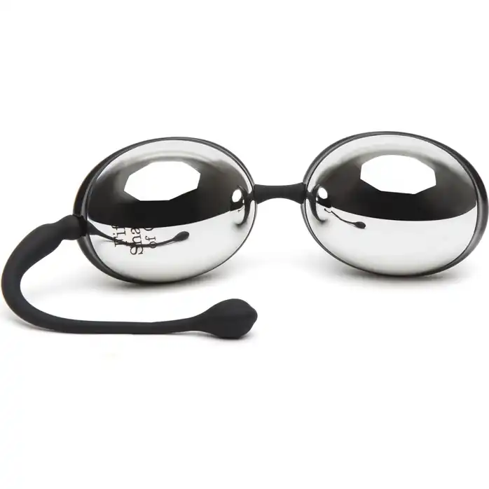 Серебристо-черные вагинальные шарики Inner Goddess Silver Jiggle Balls - Fifty Shades of Grey