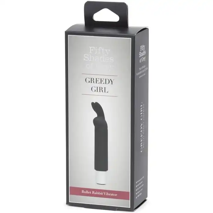 Черный мини-вибратор Greedy Girl Bullet Rabbit Vibrator - 12,7 см - Fifty Shades of Grey. Фотография 5.