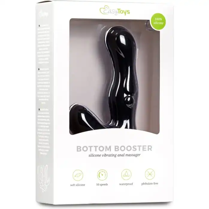 Черный анальный вибратор Bottom Booster - 14 см - Anal Collection. Фотография 3.