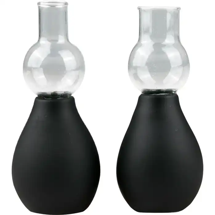 Черные вакуумные стимуляторы для сосков Nipple Pump Set - Fetish Collection