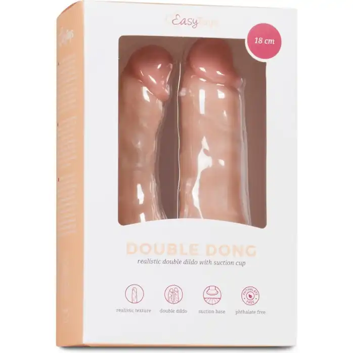 Анально-вагинальный фаллоимитатор Easytoys Double Dildo - 18 см - Dildo Collection. Фотография 3.