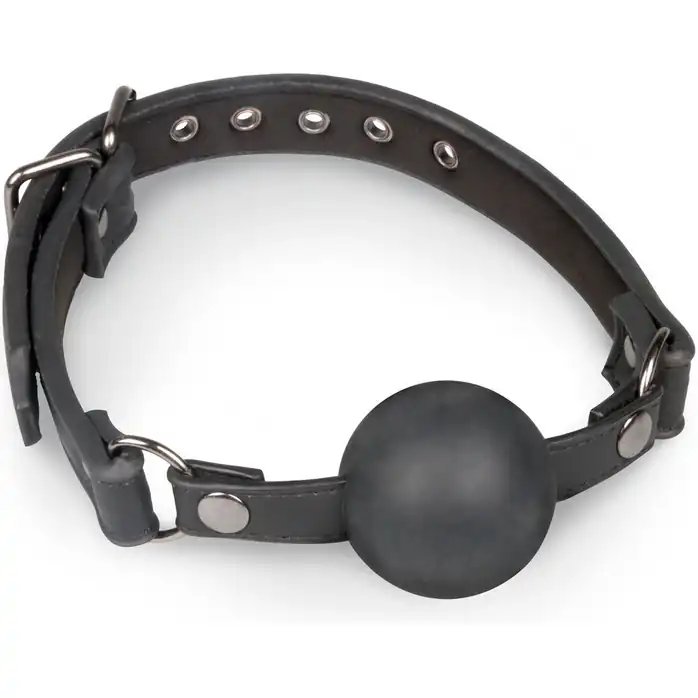 Черный силиконовый кляп-шар Easytoys Ball Gag With Large Silicone Ball - Fetish Collection