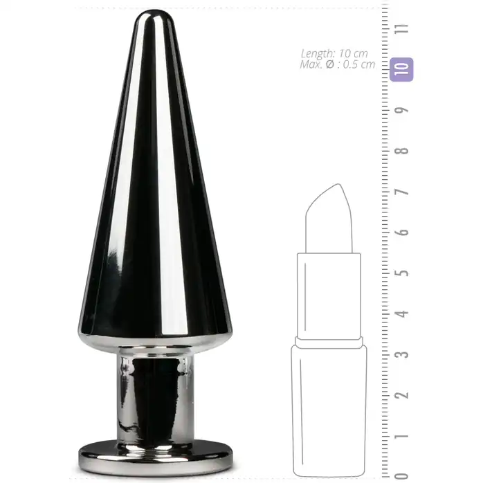 Серебристая анальная пробка Sinner Metal Pointy Buttplug - 11,5 см - Sinner Gear Unbendable. Фотография 4.