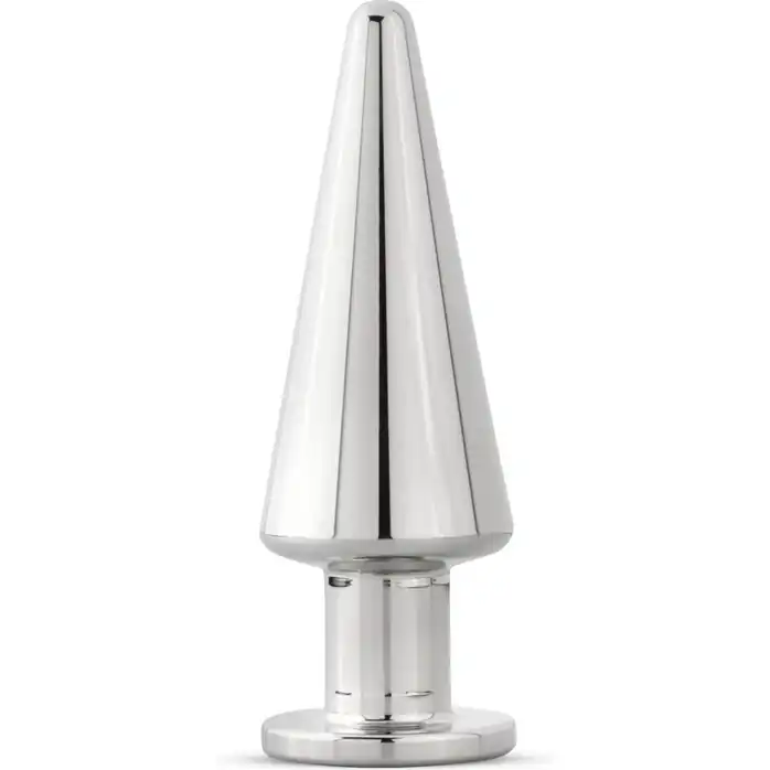 Серебристая анальная пробка Sinner Metal Pointy Buttplug - 11,5 см - Sinner Gear Unbendable