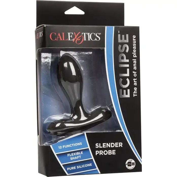 Черная вибропробка Eclipse Slender Probe - 9,5 см - Eclipse. Фотография 9.