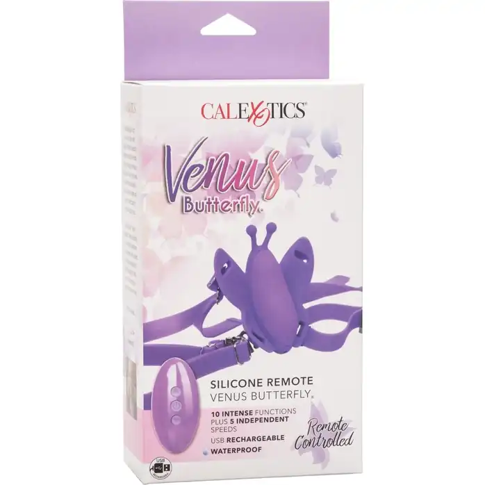 Фиолетовая вибробабочка на ремешках Silicone Remote Venus Butterfly - Venus Butterfly. Фотография 7.