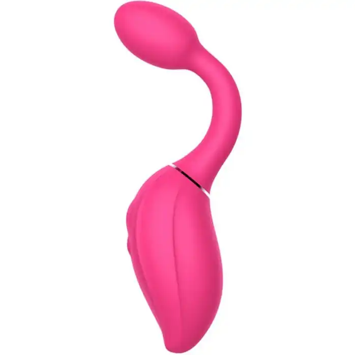 Розовый расширяющийся вибратор Gina - 19,4 см