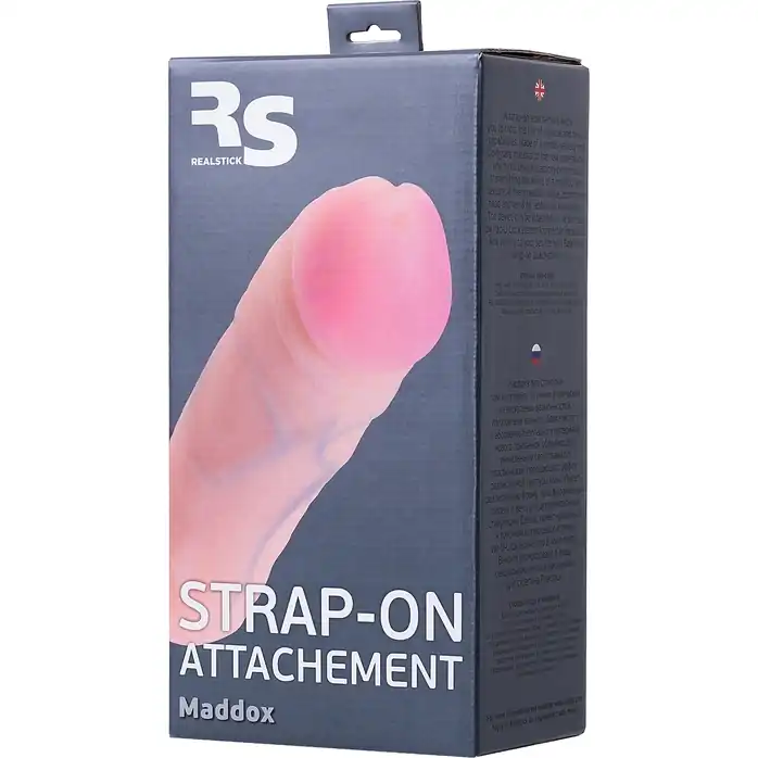 Телесная насадка для страпона Maddox - 15,4 см - RealStick Strap-On. Фотография 7.