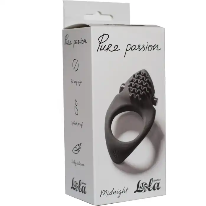 Черное эрекционное виброкольцо Pure Passion Midnight - Pure Passion. Фотография 3.