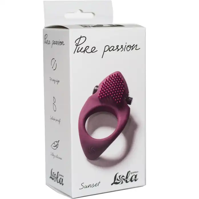 Бордовое эрекционное виброкольцо Pure Passion Sunset - Pure Passion. Фотография 3.